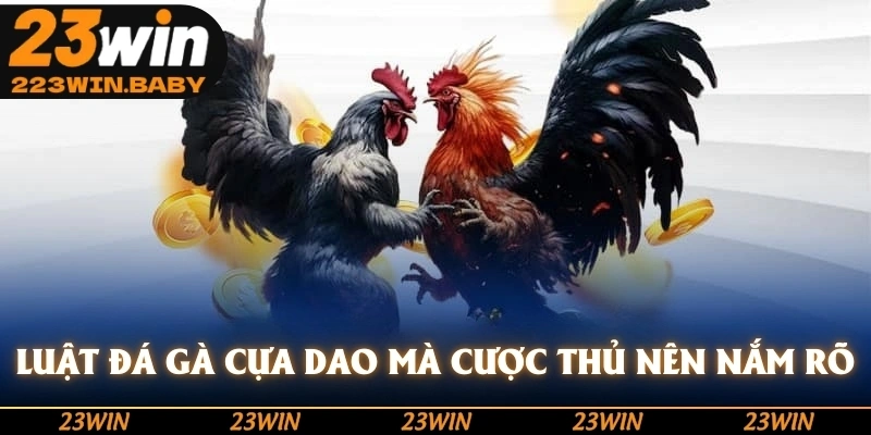 luật đá gà cựa dao mà cược thủ nên nắm rõ